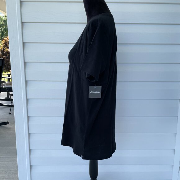 NWT EDDIE BAUER Women's Favorite Short-Sleeve Crewneck T-Shirt 2XL Black - Picture 3 of 4